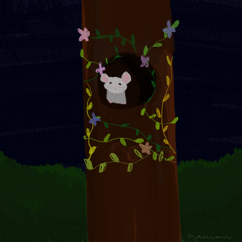 mouse in tree